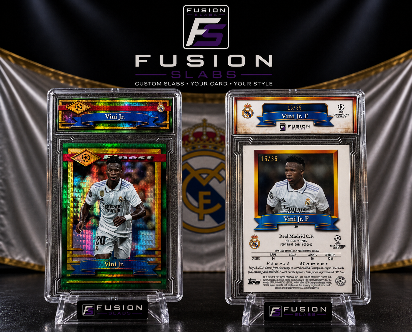 Vini Jr, 15/35, Topps Finest Flashbacks 2022/23