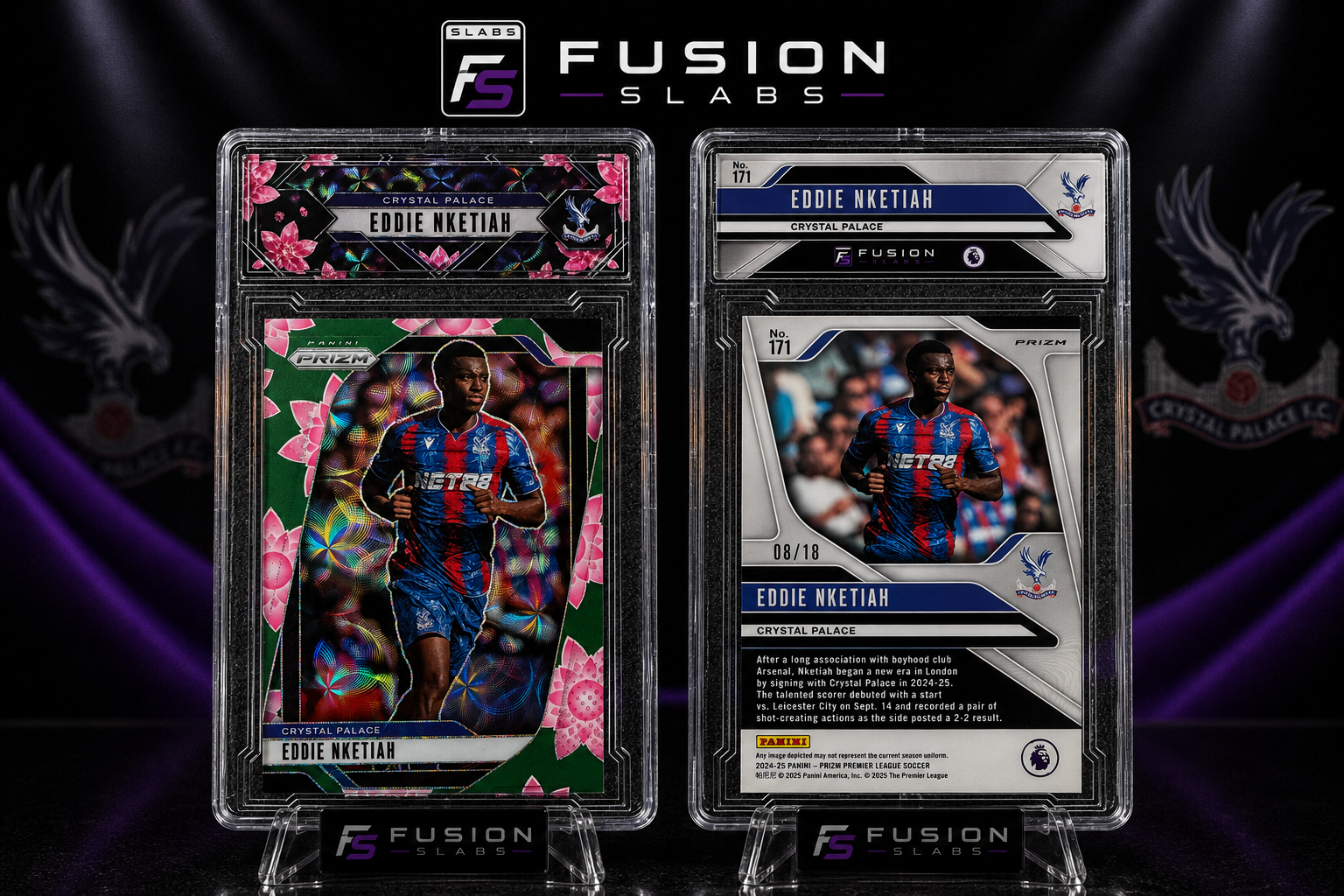 Eddie Nketiah, 08/18, Lotus Flower SP, Panini Prizm Premier League 2024/25