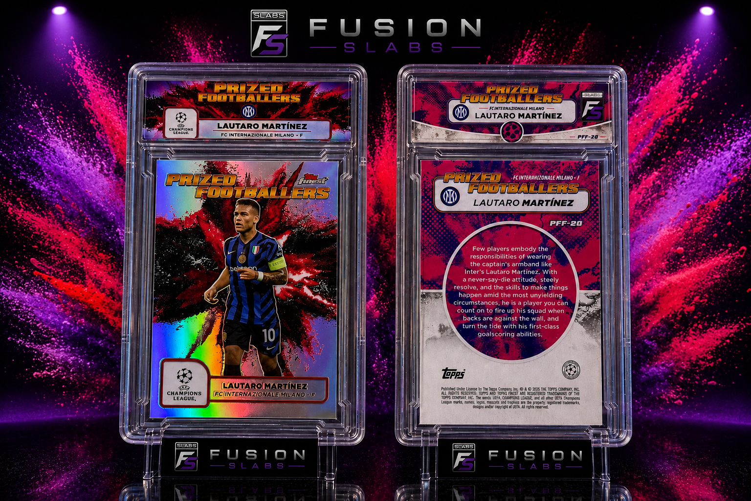 Lautaro Martinez, Fusion Black Red SSP, Topps Finest UCC 2024/25