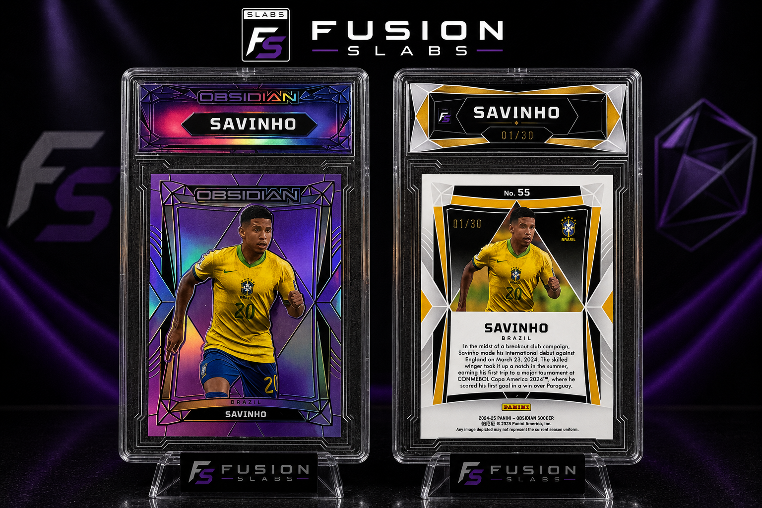 Savinho, 01/30, Purple Flood, Panini Obsidian 2024/25